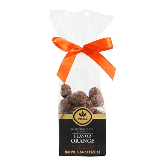 Imagem de  Amêndoas de Chocolate Preto com Sabor a Laranja VIEIRA emb.160g