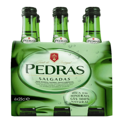 Mostrar detalhes para Água Com Gás PEDRAS SALGADAS 6x25cl Imagem de Água Com Gás PEDRAS SALGADAS 6x25cl