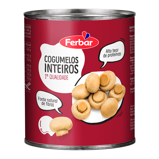 Imagem de Cogumelos Inteiros FERBAR 780g