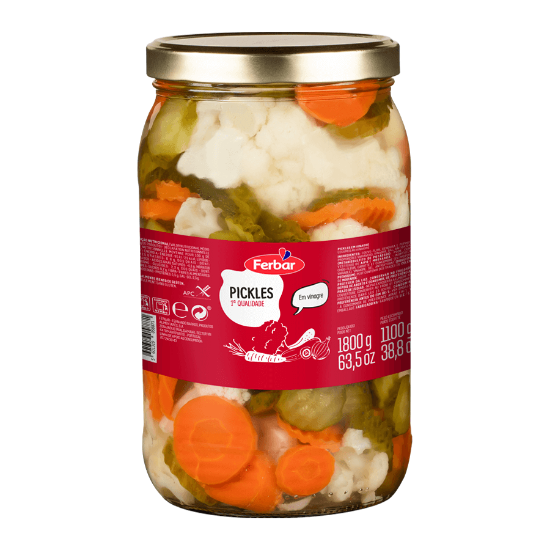 Imagem de Pickles em Vinagre Frasco FERBAR 1,8kg