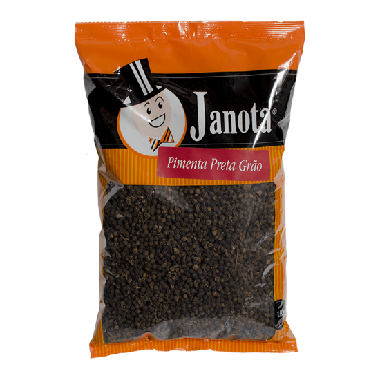 Imagem de Pimenta Preta em Grão Pacote JANOTA 1kg