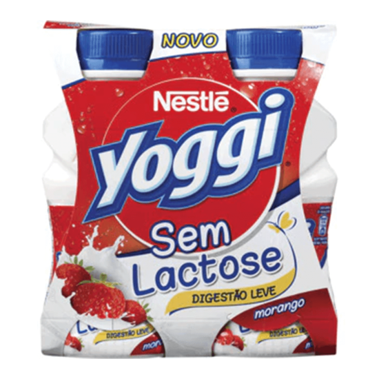 Imagem de Iogurte Líquido Morango Sem Lactose YOGGI 4x160g