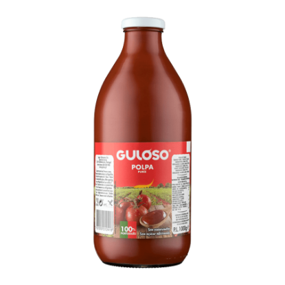 Mostrar detalhes para Polpa Tomate Garrafa GULOSO 1L Imagem de Polpa Tomate Garrafa GULOSO 1L