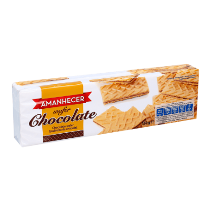 Mostrar detalhes para Waffer Chocolate AMANHECER 150g Imagem de Waffer Chocolate AMANHECER 150g