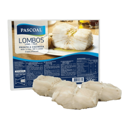 Mostrar detalhes para Lombos Bacalhau PASCOAL 700g Congelados Imagem de Lombos Bacalhau PASCOAL 700g Congelados