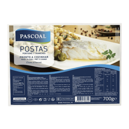 Mostrar detalhes para Postas Bacalhau PASCOAL 700g Congeladas Imagem de Postas Bacalhau PASCOAL 700g Congeladas