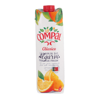 Mostrar detalhes para Sumo Laranja Algarve COMPAL 1L Imagem de Sumo Laranja Algarve COMPAL 1L