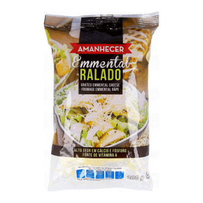Mostrar detalhes para Queijo Emmental Ralado AMANHECER 200g Imagem de Queijo Emmental Ralado AMANHECER 200g