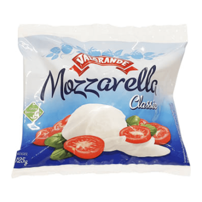 Mostrar detalhes para Queijo Mozzarella Fresca VALGRANDE 125g Imagem de Queijo Mozzarella Fresca VALGRANDE 125g