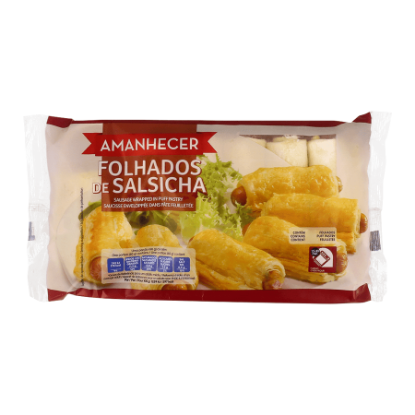 Mostrar detalhes para Folhado Salsicha AMANHECER 6x60g Imagem de Folhado Salsicha AMANHECER 6x60g