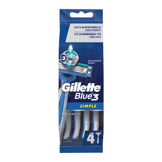 Imagem de Máquina Barbear Blue3 Gillette 4 uni.