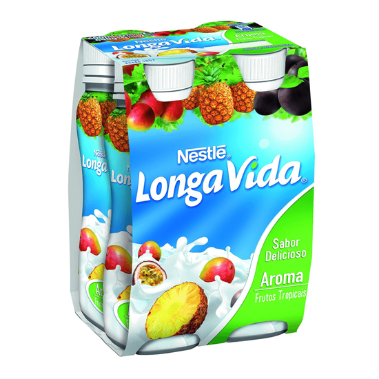 Imagem de Iogurte Líquido Frutos Tropicais LONGA VIDA 4x160g
