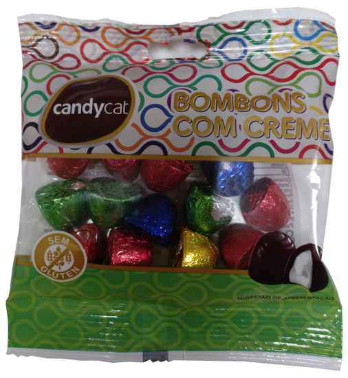 Imagem de Bombons Com Creme Saqueta CANDYCAT 80g