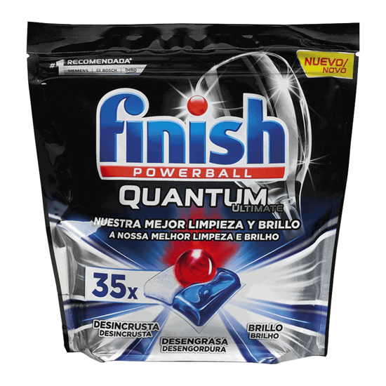 Imagem de Detergente Para Máquina de Loiça Quantum Regular Pastilhas FINISH 35un