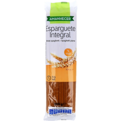 Mostrar detalhes para Massa Esparguete Integral AMANHECER 500g Imagem de Massa Esparguete Integral AMANHECER 500g