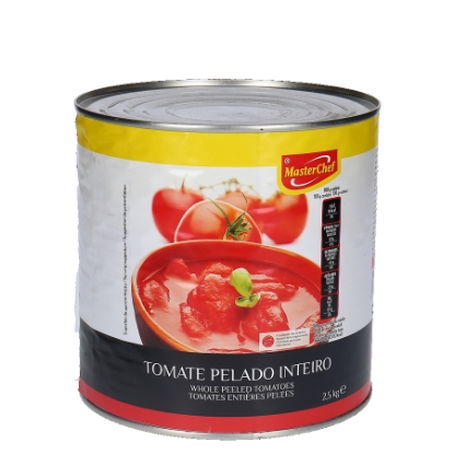 Mostrar detalhes para Tomate Pelado MASTERCHEF 2,5kg Imagem de Tomate Pelado MASTERCHEF 2,5kg