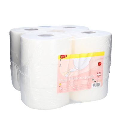 Mostrar detalhes para Papel Higiénico Jumbo de Folha Dupla Branco MASTERCHEF 12un Imagem de Papel Higiénico Jumbo de Folha Dupla Branco MASTERCHEF 12un