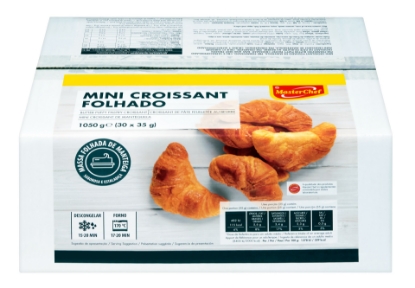 Mostrar detalhes para Mini Croissant Congelado MASTERCHEF 30x35g Imagem de Mini Croissant Congelado MASTERCHEF 30x35g