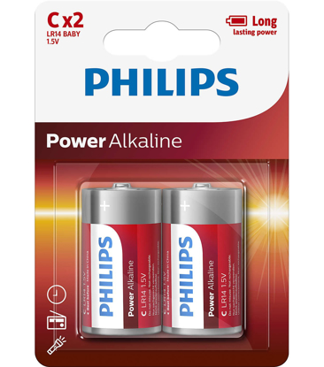 Mostrar detalhes para Pilhas Powerlife Lr14 Bl2 PHILIPS 1un Imagem de Pilhas Powerlife Lr14 Bl2 PHILIPS 1un