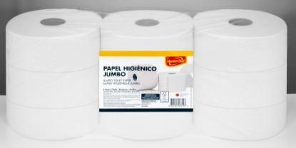 Mostrar detalhes para Papel Higiénico Jumbo de Folha Simples Branco Rolo MASTERCHEF 9un Imagem de Papel Higiénico Jumbo de Folha Simples Branco Rolo MASTERCHEF 9un