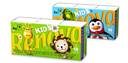 Mostrar detalhes para Lenços de Bolso de Folha Dupla Kids RENOVA 10un Imagem de Lenços de Bolso de Folha Dupla Kids RENOVA 10un