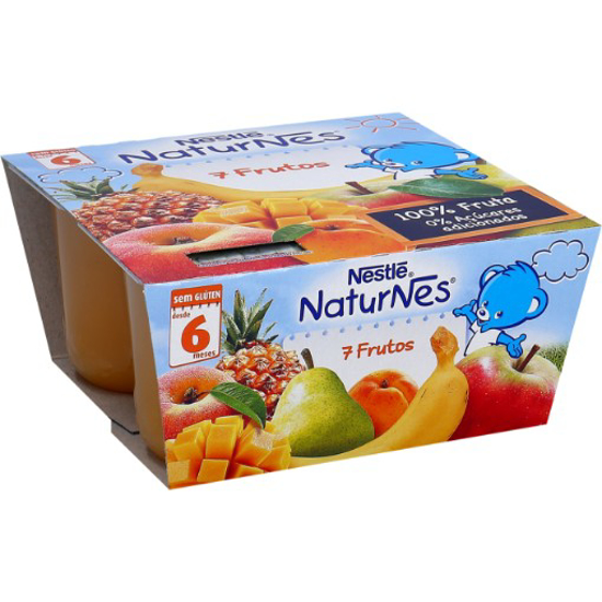 Imagem de Fruta Para Bébe 7 Frutos Frutíssima Nestlé NATURNÉS 4x100g