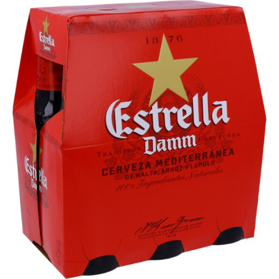 Imagem de Cerveja Com Álcool ESTRELLA DAMM 6x25cl