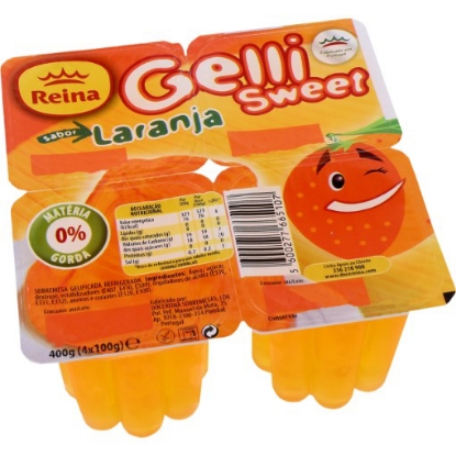 Mostrar detalhes para Sobremesa Gelatina Laranja Gelli Sweet REINA 4x100g Imagem de Sobremesa Gelatina Laranja Gelli Sweet REINA 4x100g