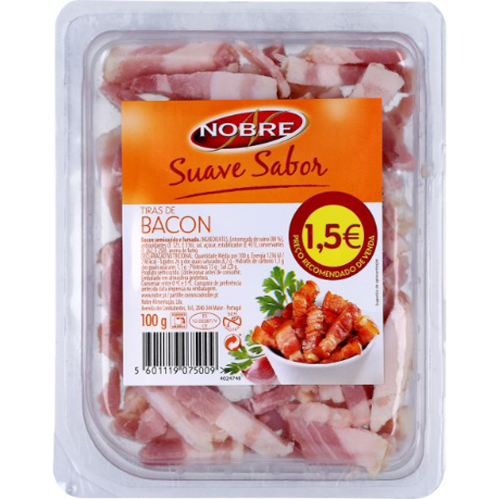 Imagem de Bacon Tiras Económico NOBRE 100g