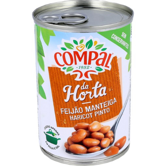 Imagem de Feijão Manteiga Cozido Lata COMPAL 410g