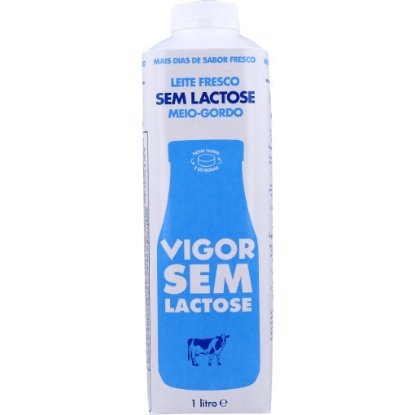 Mostrar detalhes para Leite Fresco Meio Gordo Sem Lactose VIGOR 1L Imagem de Leite Fresco Meio Gordo Sem Lactose VIGOR 1L