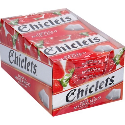 Mostrar detalhes para Pastilhas Elásticas Morango Chiclets 14x16,5g Imagem de Pastilhas Elásticas Morango Chiclets 14x16,5g