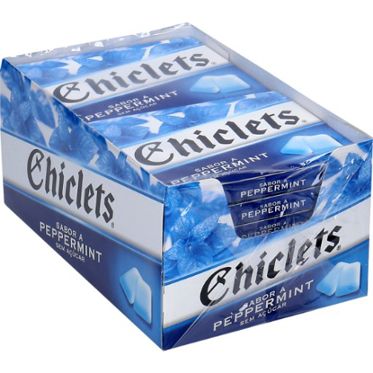Mostrar detalhes para Pastilhas Elásticas Peppermint CHICLETS 14x16,5g Imagem de Pastilhas Elásticas Peppermint CHICLETS 14x16,5g