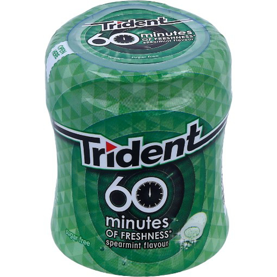 Imagem de Pastilhas Elásticas Bottle Spearmint 60 Minutos TRIDENT 80g