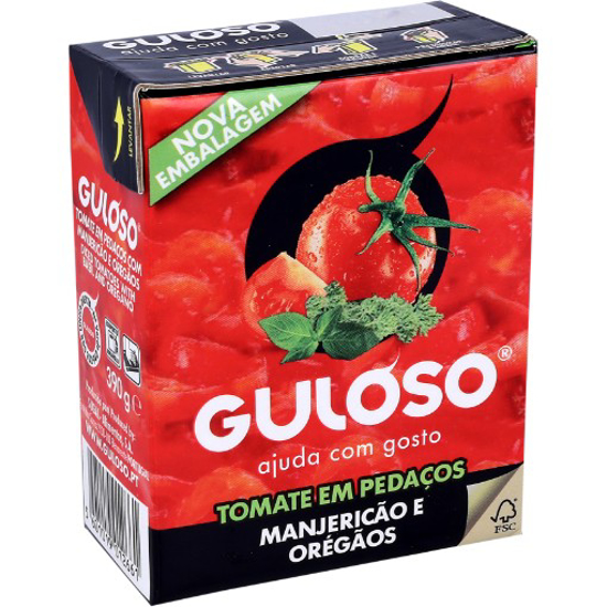 Imagem de Tomate em Pedaços Com Mangericão & Oregãos GULOSO 390g