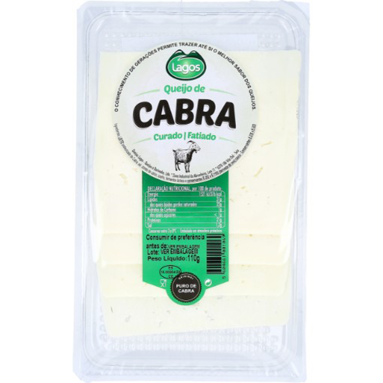 Imagem de Queijo de Cabra Curado Fatiado LAGOS 110g