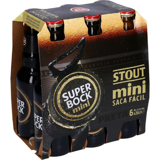 Imagem de Cerveja Com Álcool Stout Garrafa SUPER BOCK 6x20cl