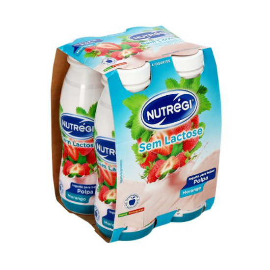 Picture of Iogurte Líquido Polpa Sem Lactose Morango NUTRÉGI 4x170g