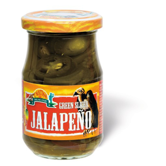 Imagem de Pimento Jalapeno Verde Fatiado Frasco CANTINA MEXICANA 190g