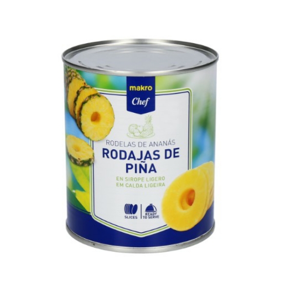 Imagem de Ananás Rodelas Calda MAKRO CHEF 820g