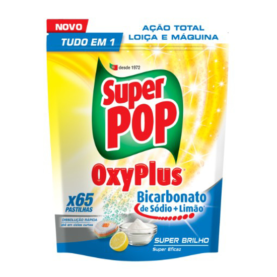 Imagem de Detergente Para Máquina da Loiça Pastilhas Oxiplus SUPER POP 65 doses