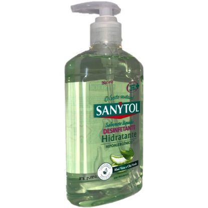 Mostrar detalhes para Sabonete Líquido Desinfetante Hidratante SANYTOL 250ml Imagem de Sabonete Líquido Desinfetante Hidratante SANYTOL 250ml