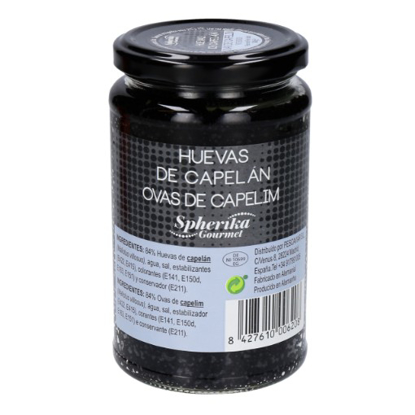 Mostrar detalhes para Ovas Capelão Negro Gourmet SPHERIKA 340g Imagem de Ovas Capelão Negro Gourmet SPHERIKA 340g