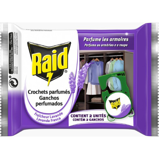 Imagem de Ganchos Perfumados Lavanda RAID 2un