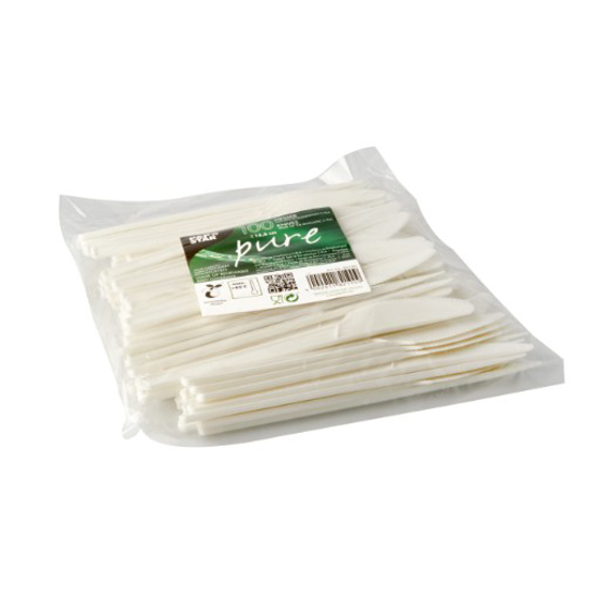 Imagem de Facas 16,6Cm Branco Pure PAPSTAR 100un