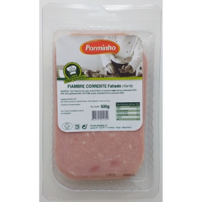 Mostrar detalhes para Fiambre Corrente Fatiado PORMINHO 500g Imagem de Fiambre Corrente Fatiado PORMINHO 500g