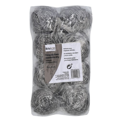 Mostrar detalhes para Esfregão Aço Inoxidável 60g BAYECO 1un Imagem de Esfregão Aço Inoxidável 60g BAYECO 1un