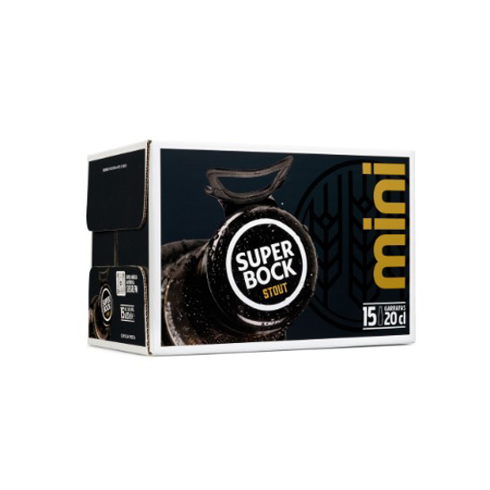 Imagem de Cerveja Com Álcool Mini Stout SUPER BOCK 15x20cl
