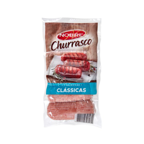 Imagem de Salsichas de Churrasco Clássica NOBRE 200g