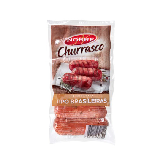 Imagem de Salsichas de Churrasco Brasileira NOBRE 200g